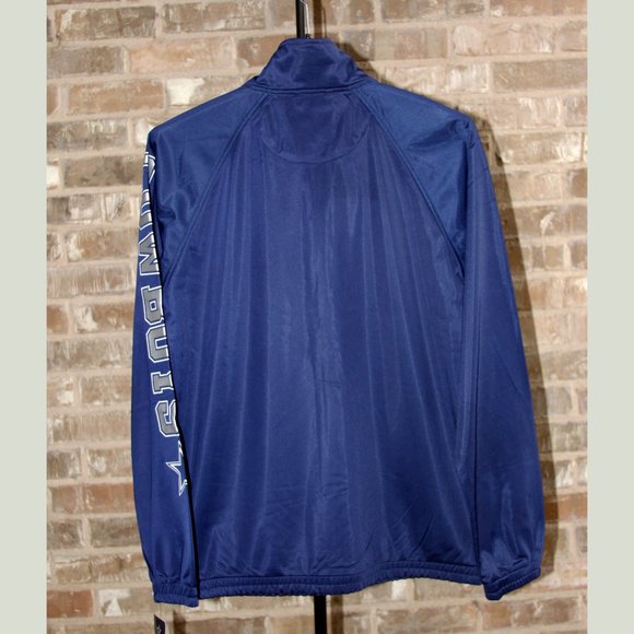 Men's NWT NEW Dallas Cowboys Official Authentic NFL Zip Track Jacket Large - Picture 4 of 6